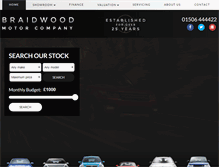 Tablet Screenshot of braidwoodmotors.com